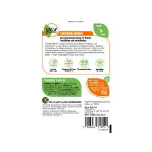 GROW by OBI Zwergblumenmischung für Bienen, ein- und mehrjährig. Blumensamen für farbenfrohe Blumenwiese.