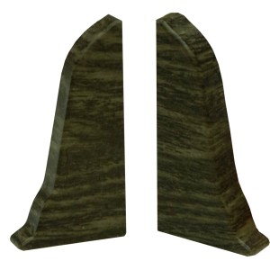 Endkappen für Classic 50 Sockelleisten in Tamari-Optik, 2er-Set.
