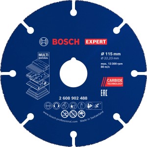 Bosch Expert Trennscheibe Carbide Multi Wheel, 115mm, blau. Zubehör für Winkelschleifer.