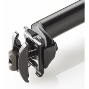 Schwarze Fischer Alu Fahrrad-Sattelstütze Patent, Ø 27,2 mm für mehr Fahrkomfort.