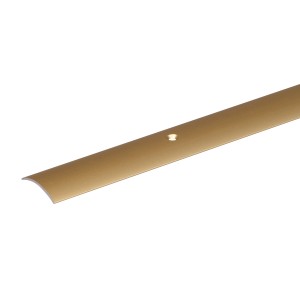 Goldenes Bodenausgleichsprofil aus Aluminium, 1,6x30x2000 mm, für Übergänge zwischen Bodenbelägen.