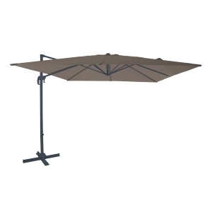 AXI Ampelschirm, 300x300 cm, Taupe, mit Handöffner. Sonnenschutz für Garten und Balkon.