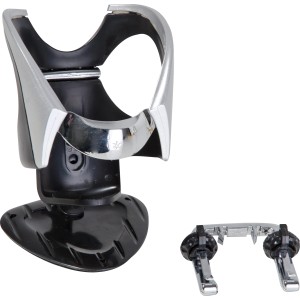 OBI Getränkehalter Chrom für Auto, zur einfachen Montage an Lüftungsschlitzen.