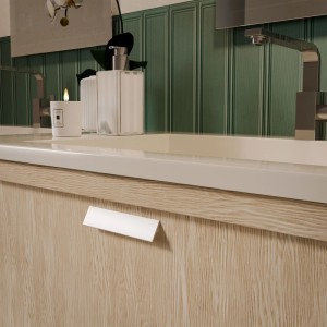 Emuca Lot von 5 Möbelgriffe Osaka L225 mm 160 mm Achsenabstand Aluminium Dunkelgrau