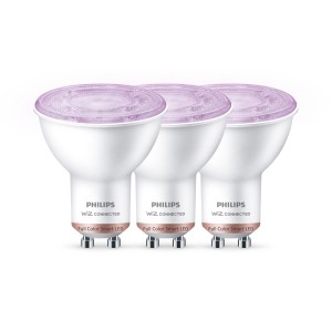 3er-Pack Philips Smart LED GU10, dimmbar, Farbe einstellbar, 60W Ersatz.
