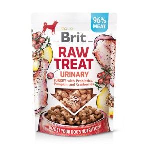 Brit Care Hunde-Snack Raw Treat Turkey, 40g Packung. Gefriergetrocknete Belohnung für Hunde mit Truthahn, Kürbis und Preiselbeeren.