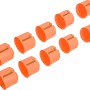 10er-Set orangefarbene Hohlwanddosen (61mm) für Schalter und Steckdosen.