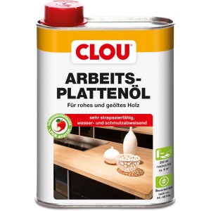 Clou Arbeitsplatten-Öl Transparent 250ml für Holz-Arbeitsplatten.