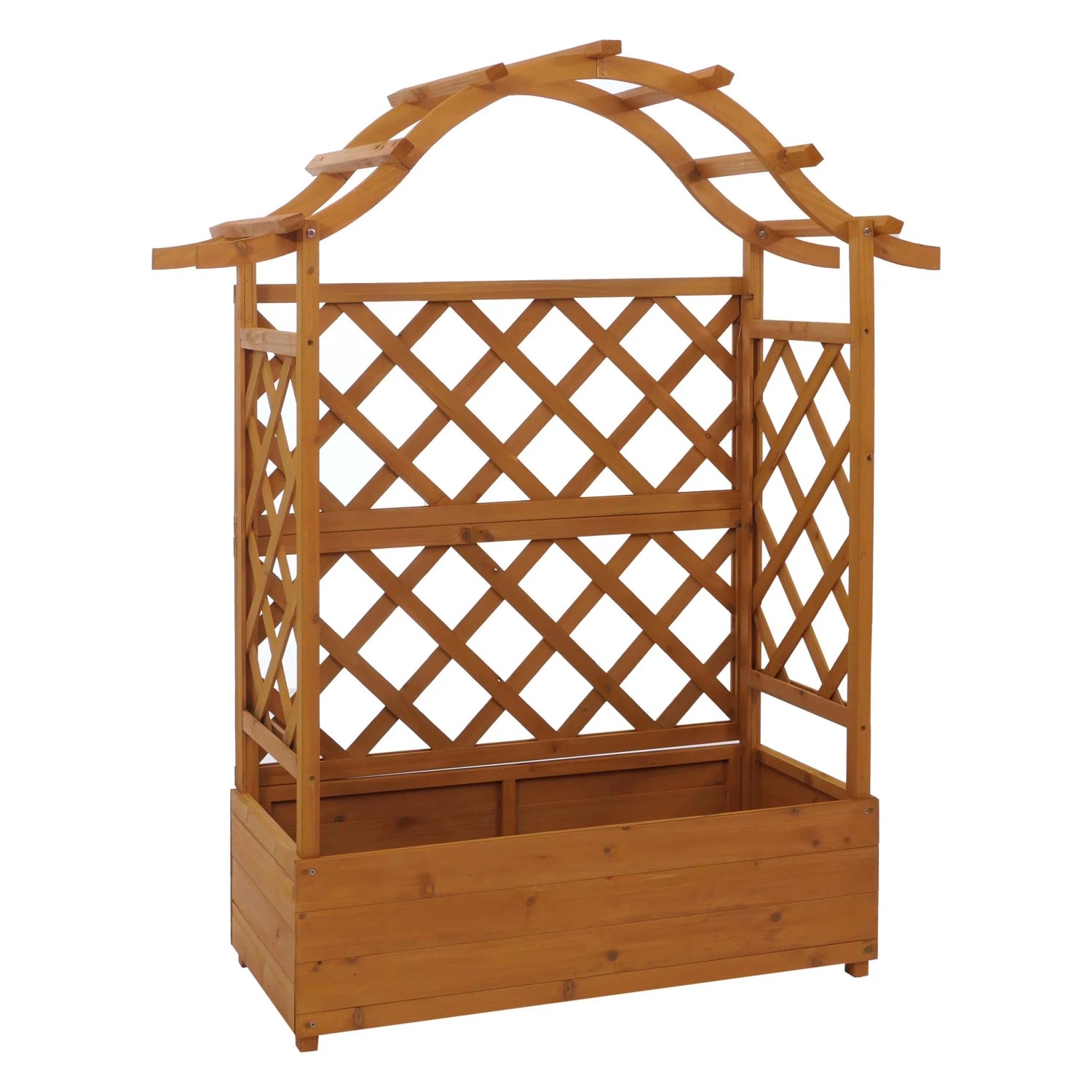 MCW Hochbeet P66 Rankgitter Spalier Holz 138x110x44cm Natur kaufen bei OBI