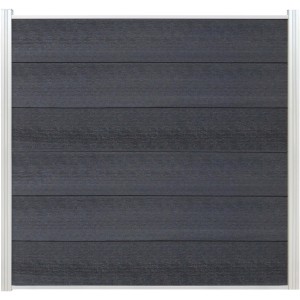 Elephant 3 Zaunbretter Cora Line Anthrazit 179 cm x 28 cm x 2 cm