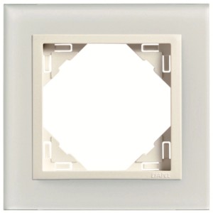 Logus Abdeckrahmen 1-fach Cristal-Ice aus Glas für Schalter und Steckdosen.