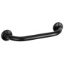 Schwarzer Wenko Badewannengriff Basic aus Edelstahl, 36 cm lang.
