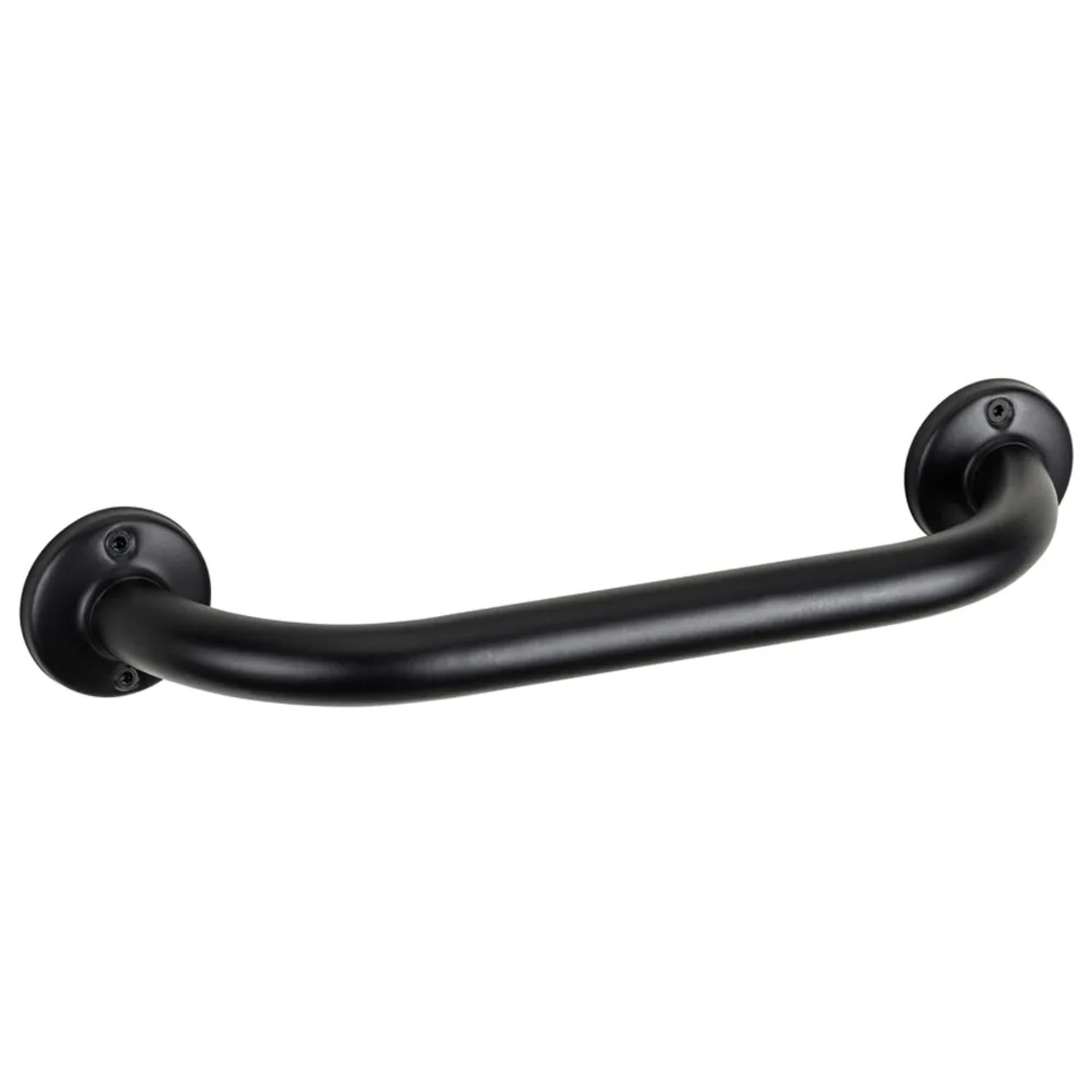 Schwarzer Wenko Badewannengriff Basic aus Edelstahl, 36 cm lang.