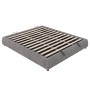 okwish Polsterbett 180x200cm mit LED Beleuchtung und Stauraum Grau ohne Matratze_9