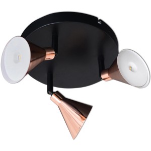 Näve LED-Spot Sudschuk 3er Rondell in Kupfer: Deckenleuchte mit drei Strahlern.