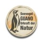 Logo des Compo Blumendüngers mit Guano, zeigt Pinguin und Schriftzug.
