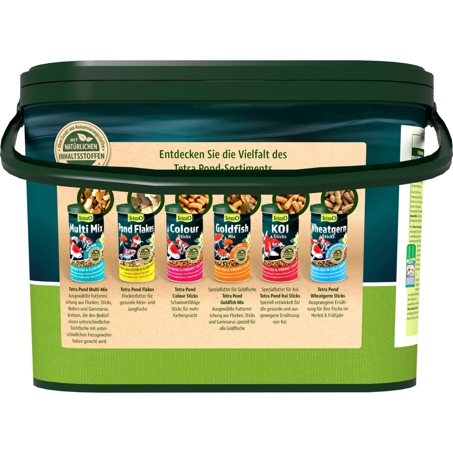 Tetra Pond Fischfutter Sticks 7 l im Eimer: Hauptfutter für Teichfische für ausgewogene Ernährung.