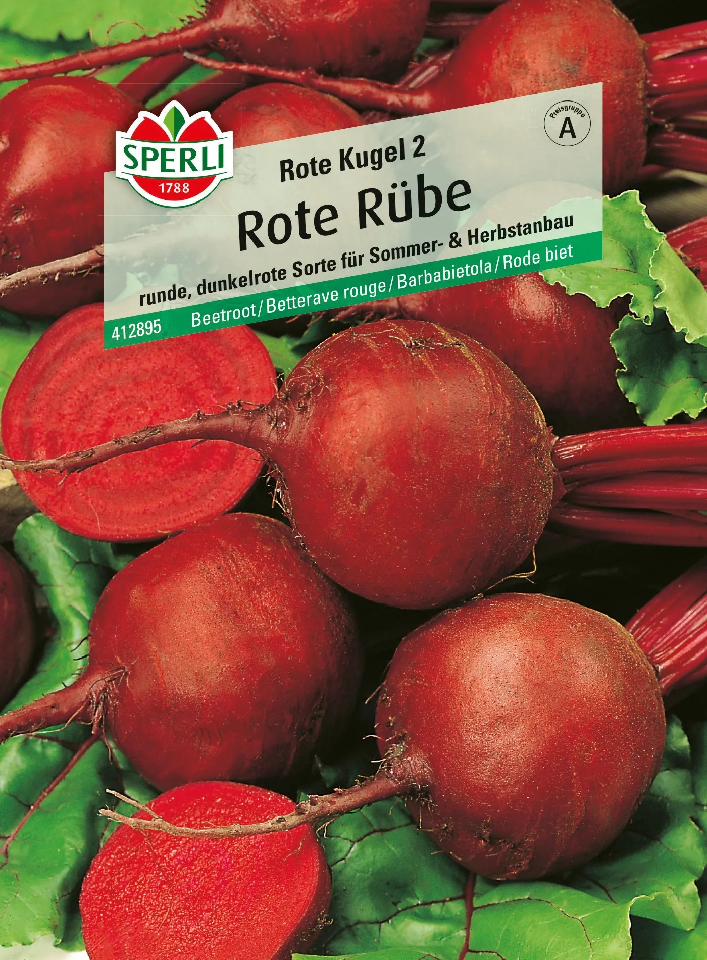 Rote Rüben Samen ‚Rote Kugel 2‘ – Ca. 150 Samen, Schwarzrot, Kugelrund