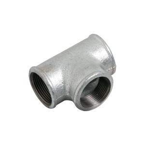 Verzinktes T-Stück mit Innengewinde 38,9 mm (Rp 1 1/4) für Pumpenzubehör.