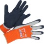 LUX Arbeitshandschuhe Super Grip Gr. 8 mit Nitril-Beschichtung, blau/orange.