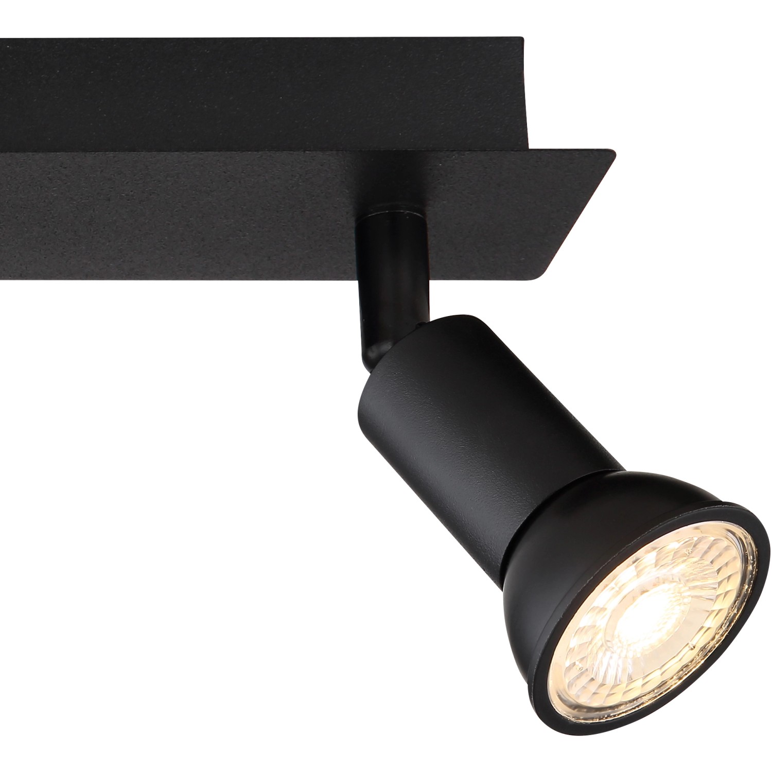 Globo Strahler Drew, 3-flammig, schwarz matt. Moderner Spot für GU10 Leuchtmittel.