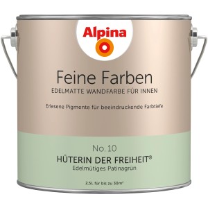 Farbeimer Alpina Feine Farben Hüterin der Freiheit, Patinagrün, 2,5L, edelmatt für Innenwände.
