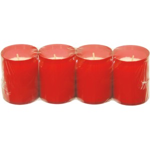 4er-Pack rote Stundenbrenner Nr. 40, kleine Grabkerzen für Gedenkstätten.