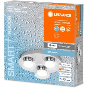 Ledvance Smart+ WiFi Bad-Wandleuchte Orbis, 30 cm, dimmbar, Tunable White.