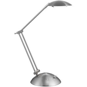 Moderne Trio LED Tischleuchte Calcio in Nickel matt, dimmbar für Schreibtisch und Büro.