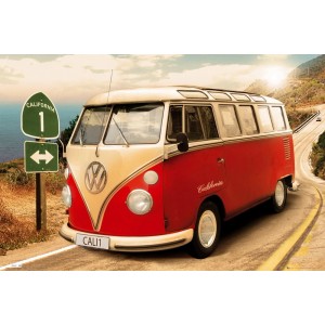 Maxiposter VW Californian Camper - Route one 61 cm x 91,5 cm