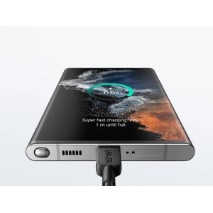 Anker USB-C Kabel lädt Smartphone. Geflochtenes Ladekabel für Computer & Multimedia.