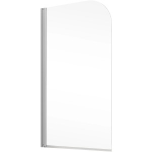 Schulte Badewannenaufsatz, Alunatur Rahmen, Klarglas, 80x140 cm. Badewannen Duschwand.