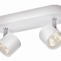 Weißer Philips LED-Spot "Star" mit 2 schwenkbaren Leuchten, 8W, für Deckenmontage.