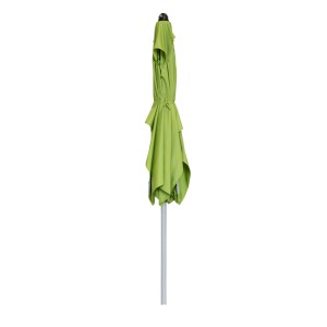 Geschlossener, grüner Doppler Marktschirm Active 210x140 cm mit Kurbelmechanik.