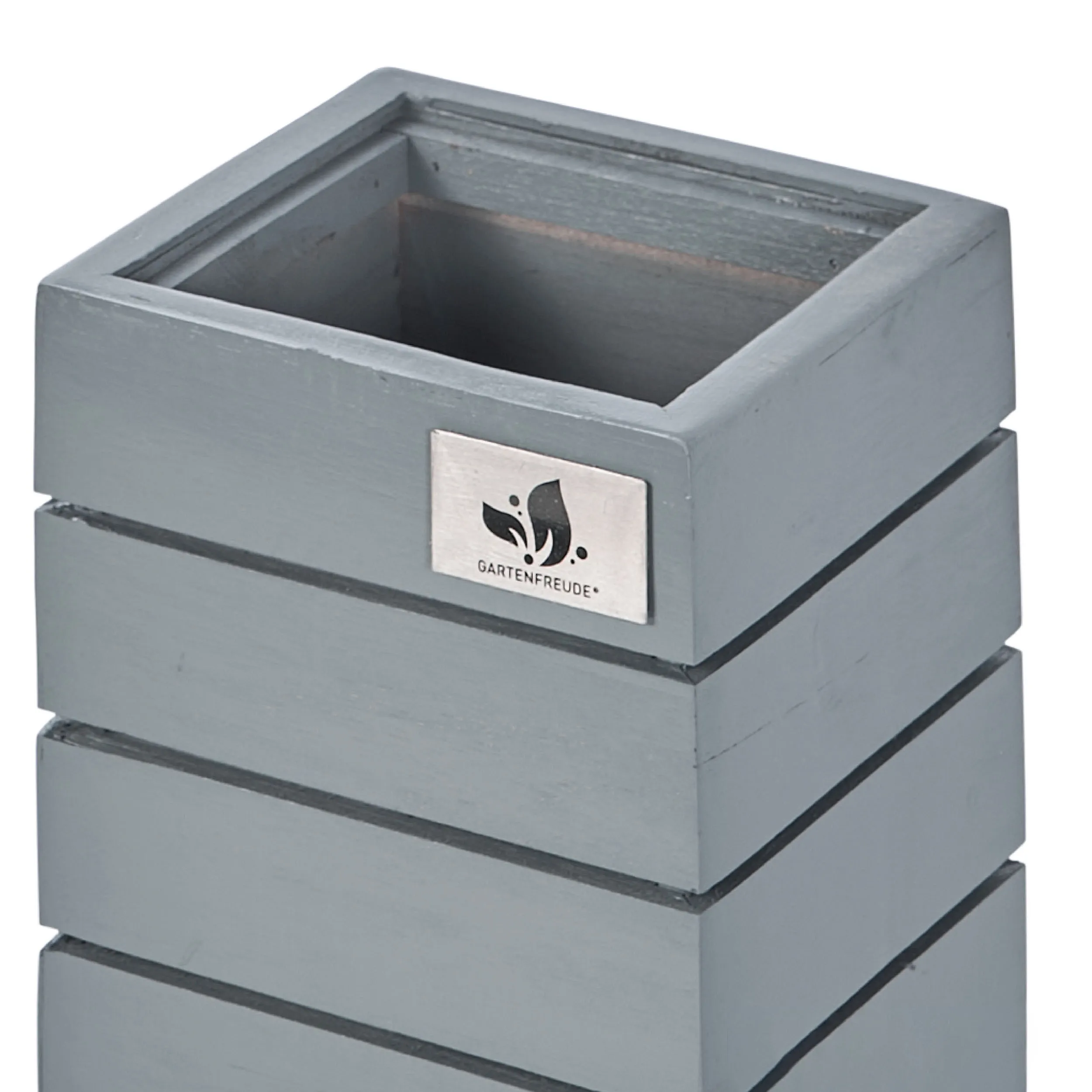 Gartenfreude Pflanzgefäße Antigua 3er Set 16 x 16 x 15,5 cm Hellgrau
