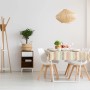 d-c-fix Tischdecke Lulina mit Streifenmuster auf Esstisch, 150x220 cm.