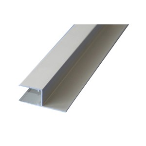 Alu-U-Profil 1,6 cm, 300 cm lang, für Kunststoffbedachung und Hohlkammerpaneele.