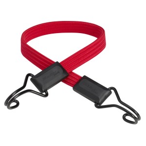 Rotes Master Lock Gummi-Spannseil (60cm) mit Haken für Spanngurte & Zurrgurte.