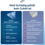 AM Qualitätsmatratzen Gel Topper 200x220cm: Vergleich von Gel Toppern mit und ohne 7-Zonen-Ergonomieschnitt.