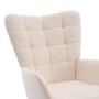 okwish Schaukelstuhl mit Fußstütze Armlehnen Relaxsessel Wohnzimmer 68x88x91cm Beige_6