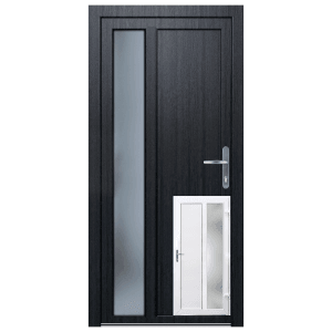 Panto Nebeneingangstür K511 DIN R innen weiß / außen anthrazit 98 x 198 cm