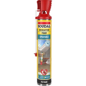 Soudal Sprüh-Dämmschaum mit Genius Gun Adapter 700 ml