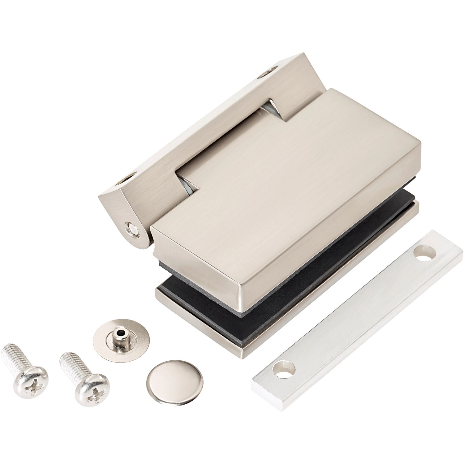 Scharnier für Varro Faltwand in Edelstahloptik, inkl. Schrauben und Zubehör.