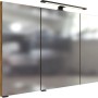Held Möbel Waschtisch-Set Florenz, 100 cm, Wotaneiche mit Spiegelschrank und LED-Leuchte.
