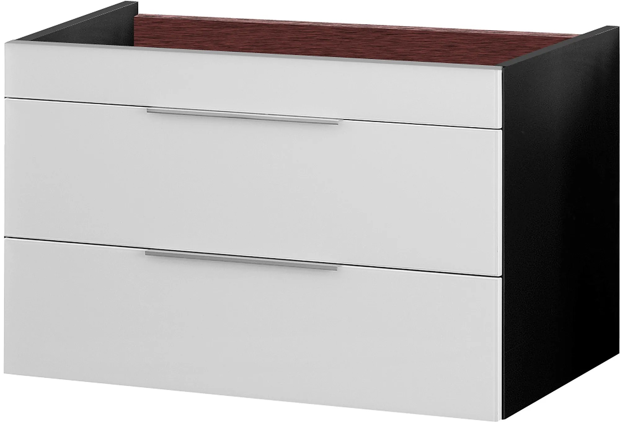 Fackelmann Waschbeckenunterschrank 40cm Anthrazit - Made In Germany Mit Flexiblem Türanschlag