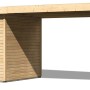 Karibu Holz-Gartenhaus Boras, unbehandelt, mit Anbau. Holz-Gartenhäuser für den Garten.