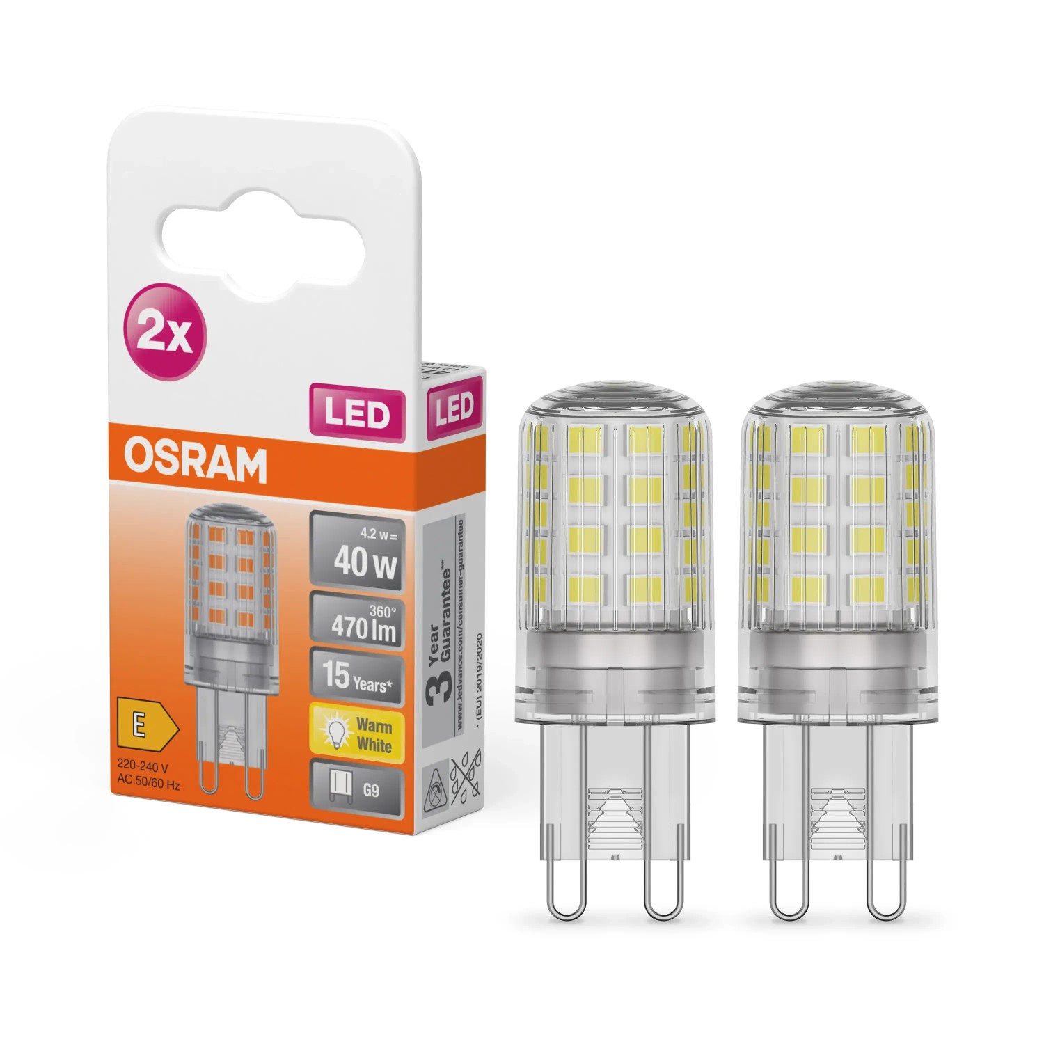 Osram LED PIN G9 Warmweiß 2,6W Wie 30W Stiftsockellampe 2700K Ab 4,23