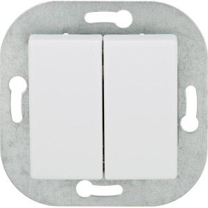 OBI Doppelwechselschalter Apollo, brillantweiß, für Unterputzmontage.