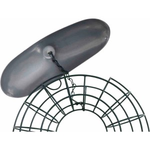 Siena Garden Meisenknödelring Futterspender aus Stahl mit Dach, geeignet für bis zu 10 Meisenknödel.