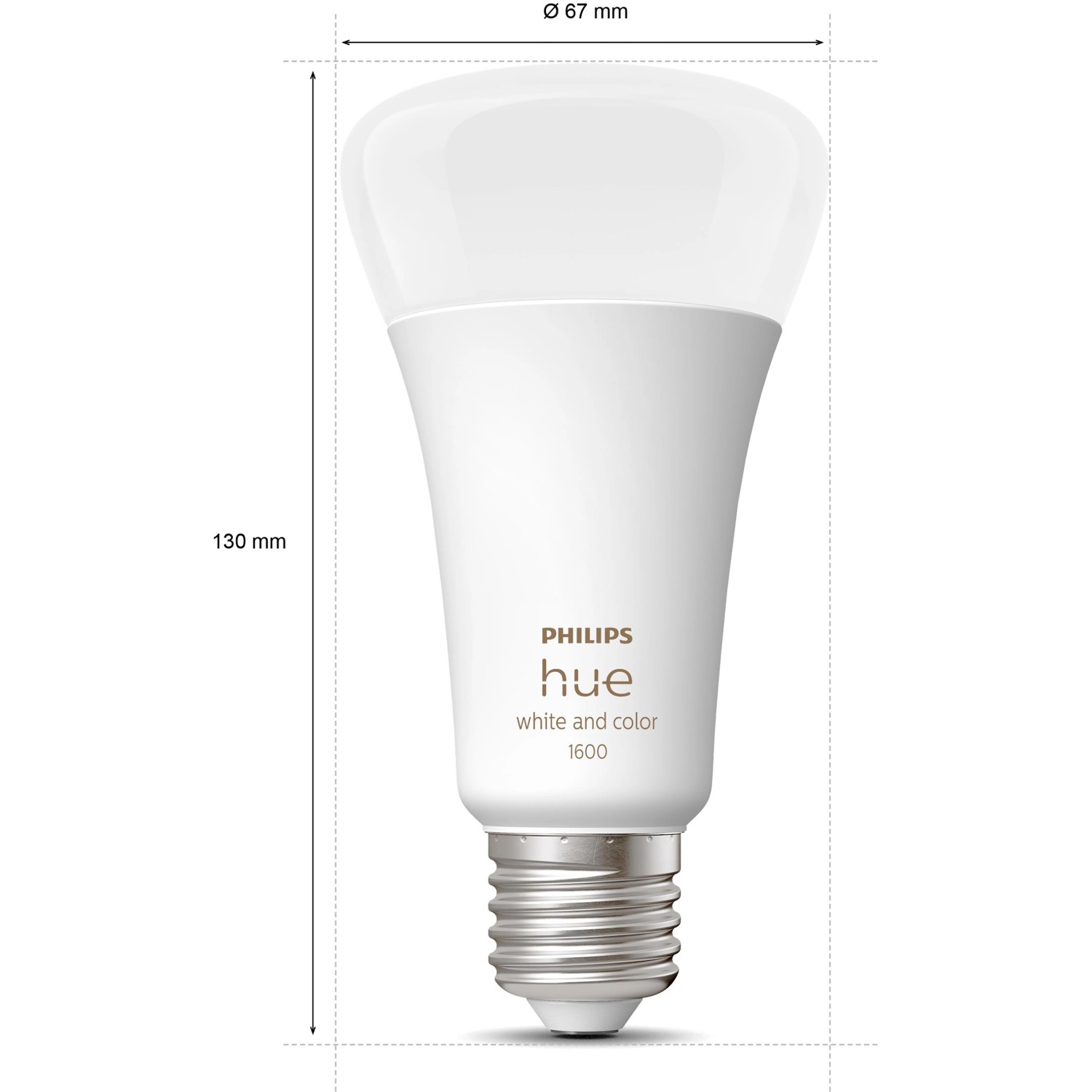 Philips Hue E27 LED Lampe, White & Color Ambiance, 1600 lm, 1er-Pack. Smarte Beleuchtung für Dein Zuhause.